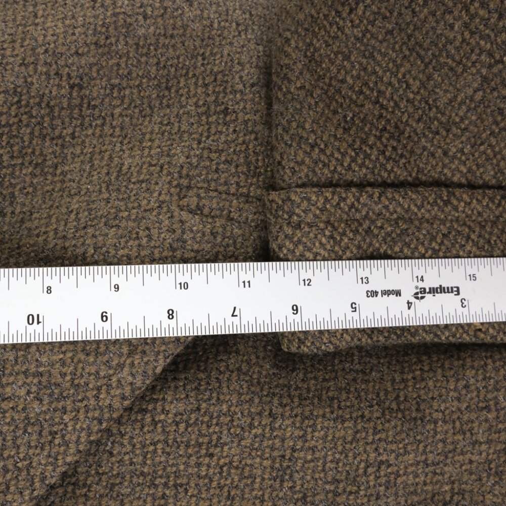 Vintage Rodex Of London Mens Size 42 Regular Tan Brown Wool Trench Coat Hidden - Picture 14 of 15